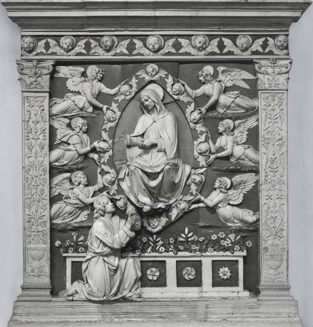 Anonimo — Della Robbia Andrea - bottega - sec. XV/ XVI - Madonna della cintola — insieme
